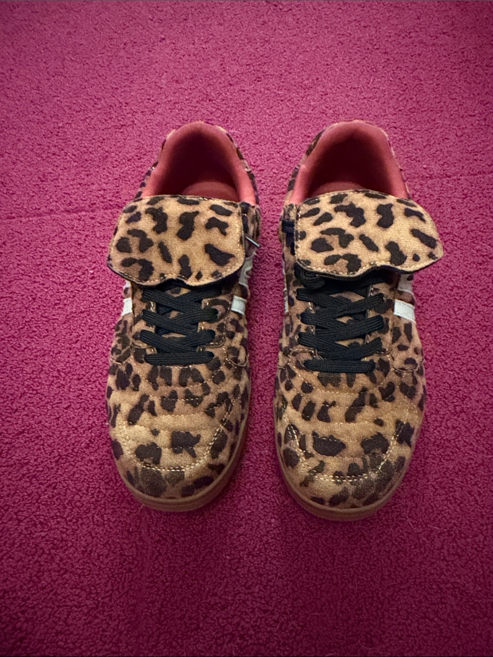 Steve Madden Leopard Print Athletic Sneakers in Brown and Black